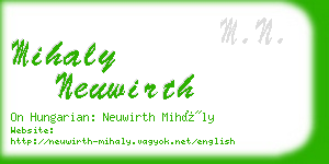 mihaly neuwirth business card